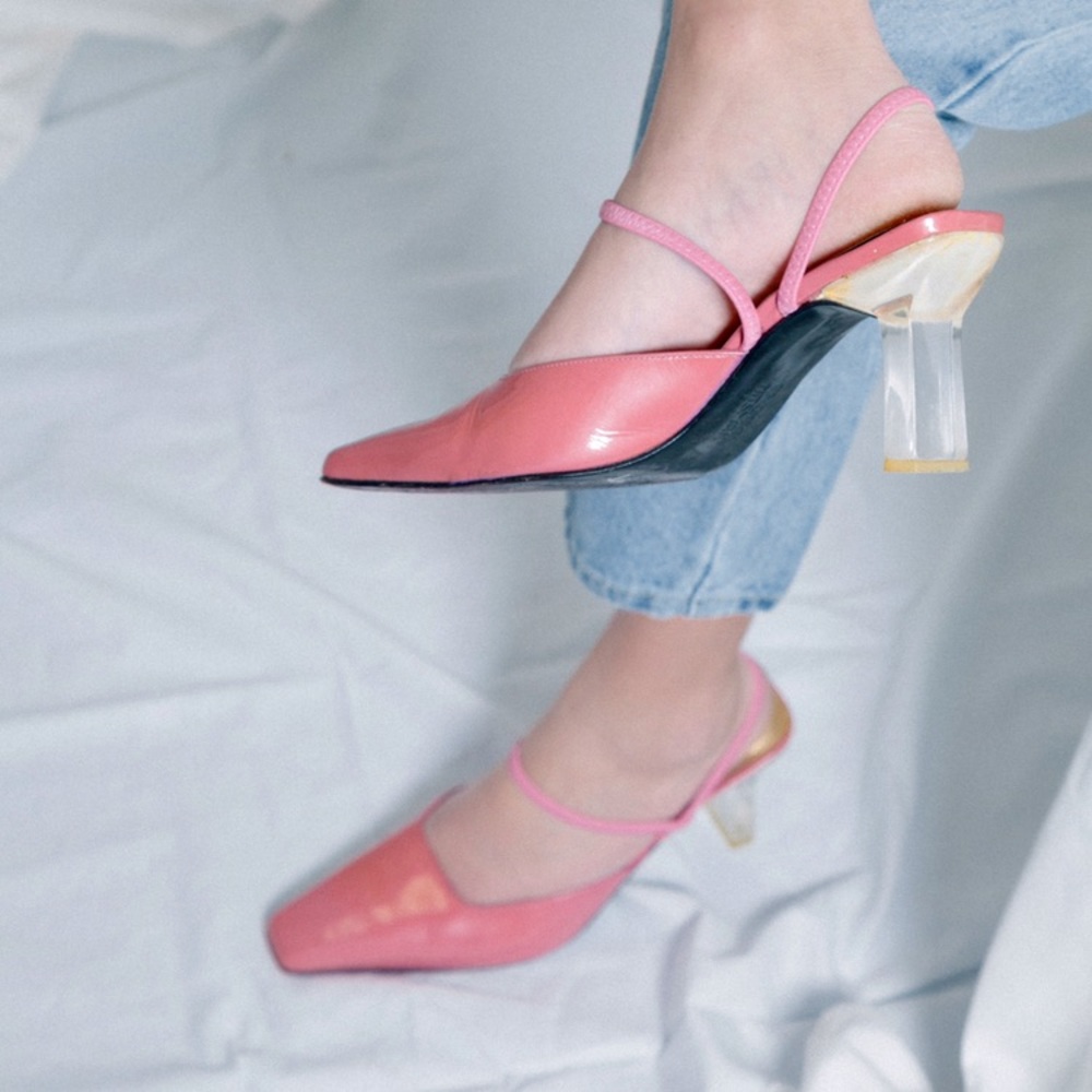 Timothy Hitsman pink slingback heels